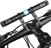 Estensore di Sterzo per Bicicletta USB Ricaricabile, 7,8 pollici Estensore di Sterzo con Integrata Ricaricabile 3000mAh per Telefono da Bicicletta, compatibile con Contachilometri, Orecchini per Telefono e Luci per Bicicletta