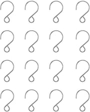 Hanger a S per 200 pezzi - Forma V - Inox - Hanger decorativo - Resistente alla corrosione - 21 x 13 mm - Hanger di appoggio