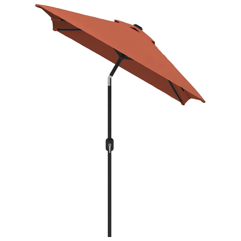 Ombrellone con Palo in Metallo 300x200 cm Terracotta 44504