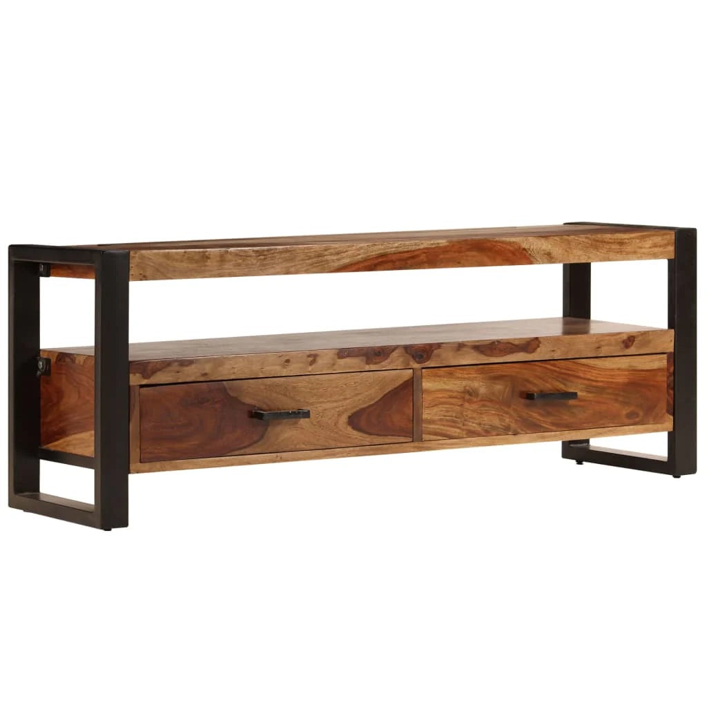 Mobile TV/credenza di design pratico e funzionale 120 cm in legno massello di sheesham 2502029