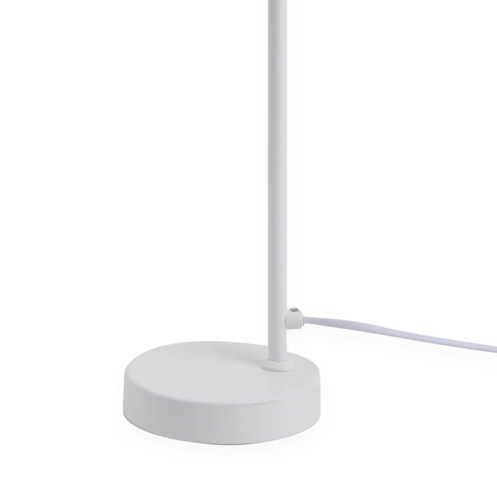 LÚZETE - LAMPADA DA TAVOLO ADARA IN ACCIAIO VERNICIATO BIANCO