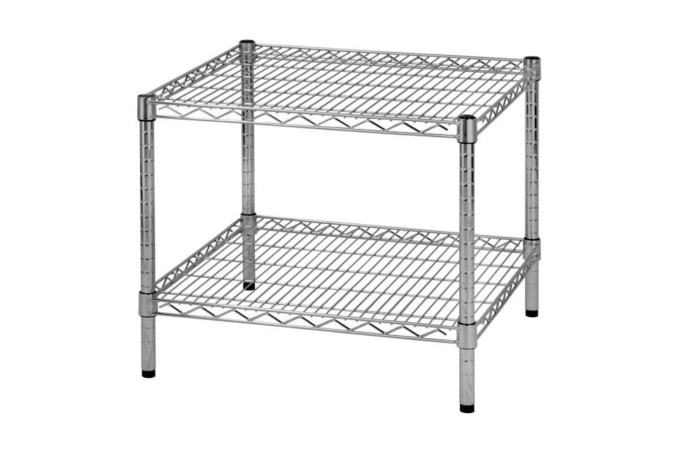 Archimede scaffale metallico scaffale 2 ripiani cm 61 x 61 x h. 50 cucina bagno garage cabina armadio
