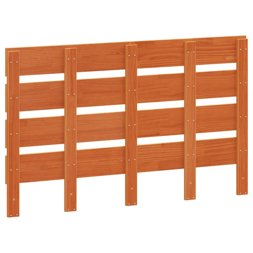 Testiera Marrone Cera 120 cm in Legno Massello di Pino 844444