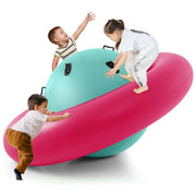 Giostra gonfiabile a pianeta per bambini da 223cm per inclinare, Arrampicarsi e saltare con 6 maniglie incorporate Rosa-Arrampicate e scivoli