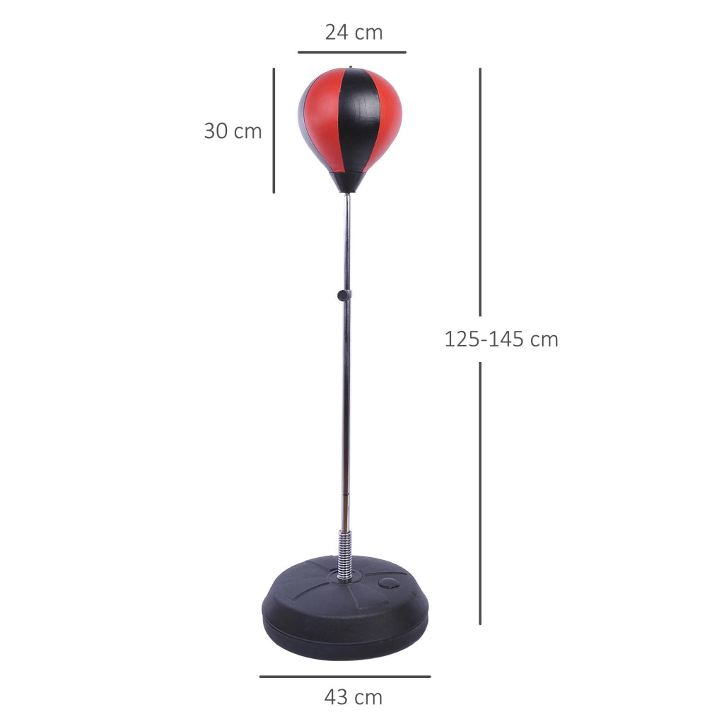 Set da boxe, boxe autoportante, altezza regolabile 125-145 cm, guantoni, pompa, per professionisti e principianti.