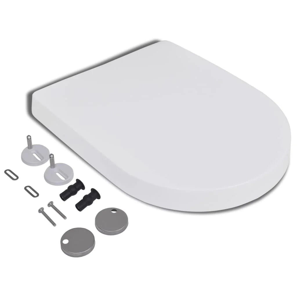 Sedile WC quadrato bianco con chiusura ammortizzata e sgancio rapido 02_0002892