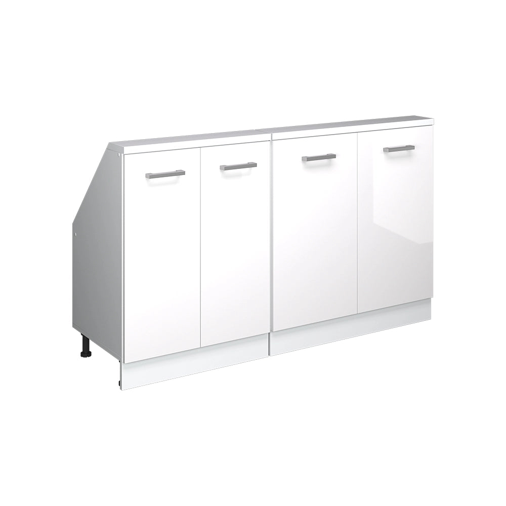 Set di mobili sottotetto Rion Bianco lucido/Bianco Set di 2 Vicco