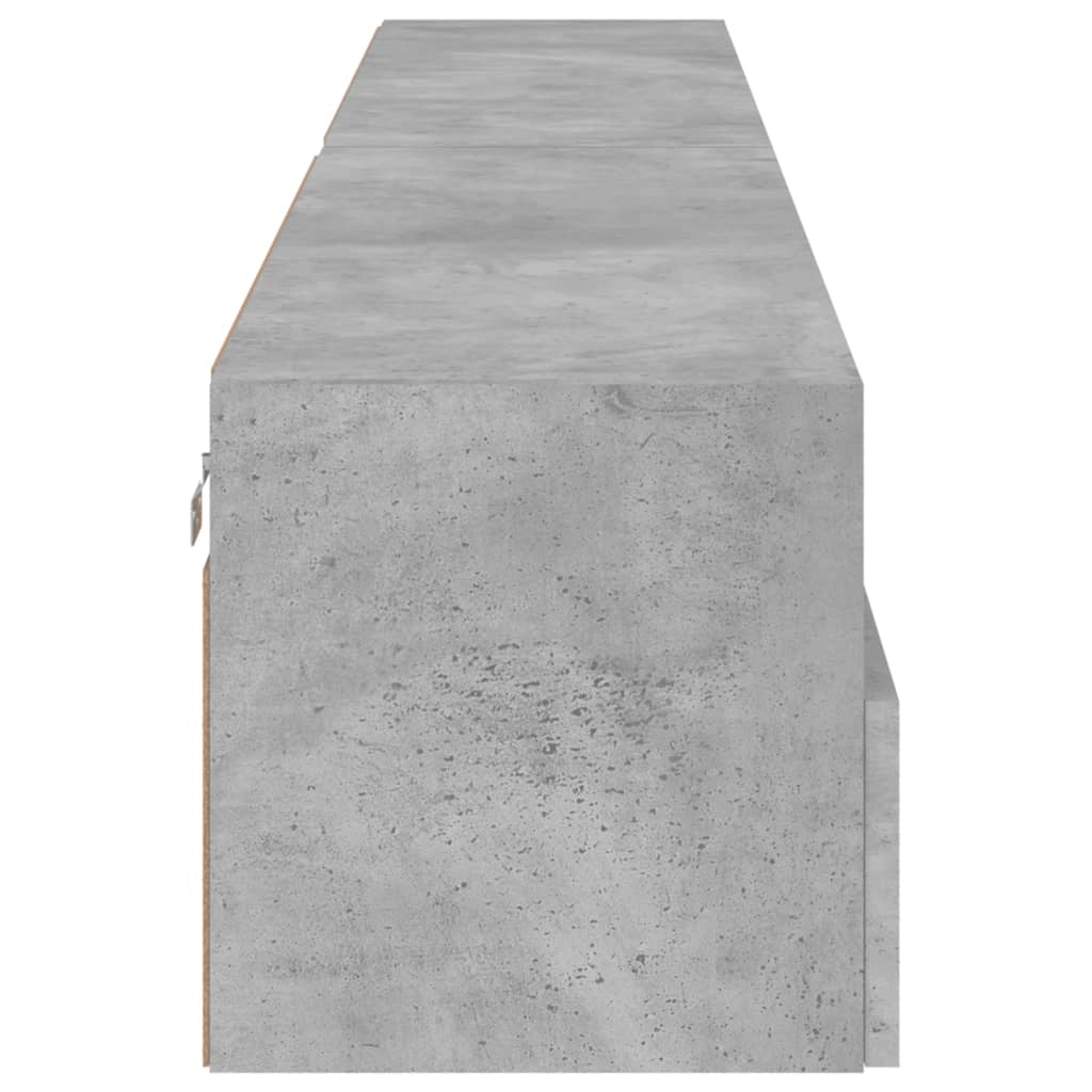 Mobile TV multimediale da parete mensola TV credenza TV per sala da pranzo soggiorno camera da letto 2 pezzi 100 x 30 x 30 cm legno ingegnerizzato grigio 02_0029020