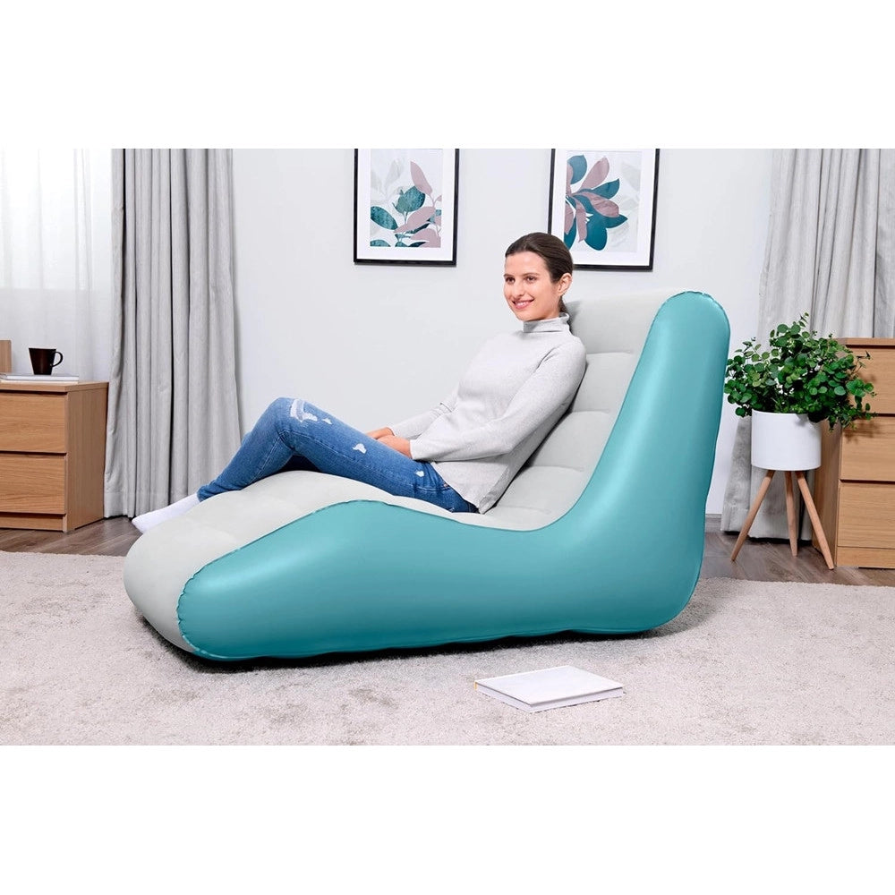 Trade Shop - Poltrona Lunga Leisure Luxe Chaise Longue Gonfiabile Design Ergonomico 133x79x88cm 75127 -