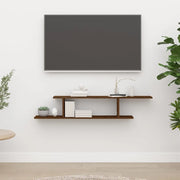 Scaffale TV Parete Rovere Marrone 125x18x23cm Legno Multistrato 815878