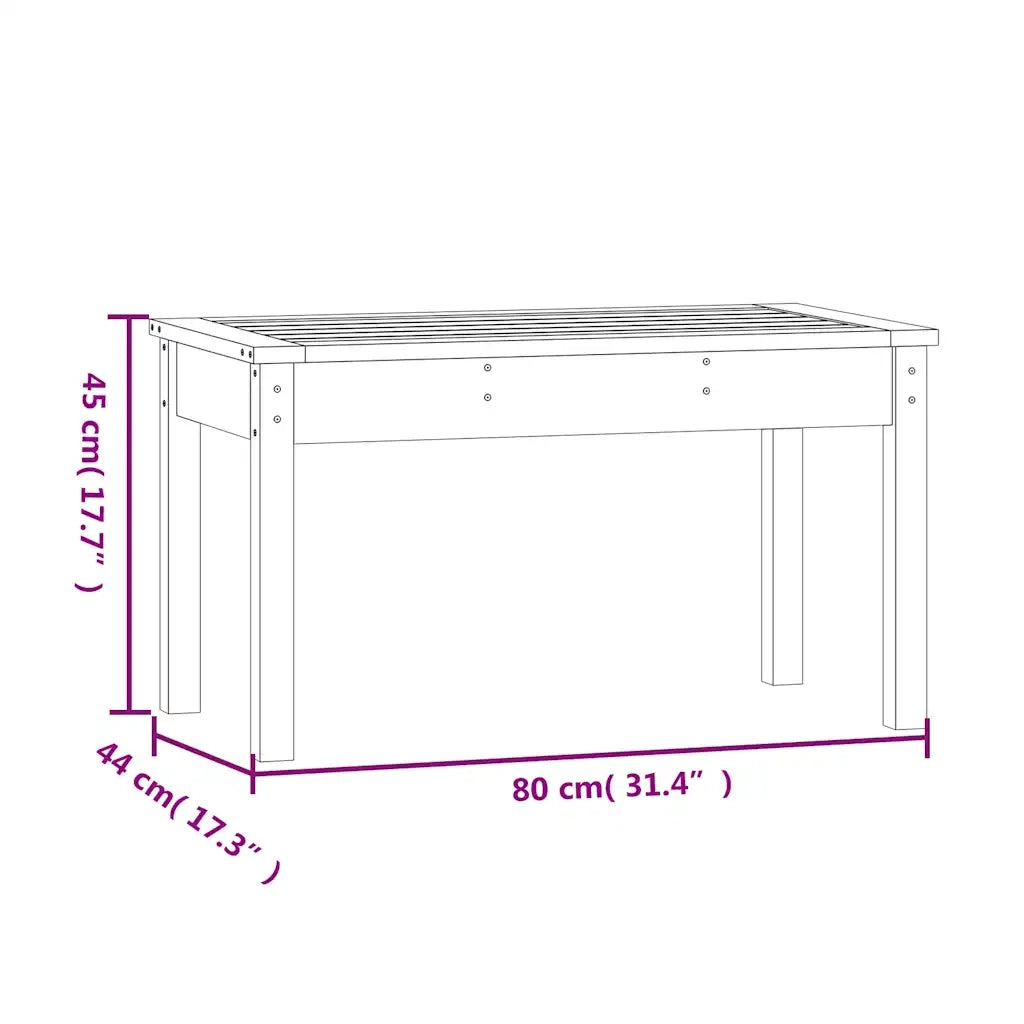Panchina da Giardino | Panca da Giardino Ambra 80x44x45 cm Legno Massello di Pino