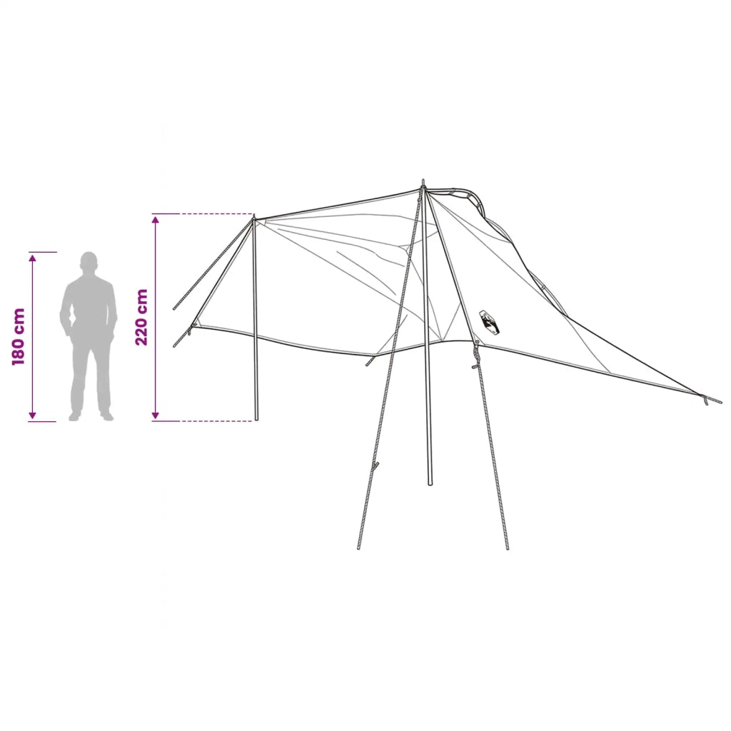 Tenda da auto con tetto Grigio e arancione 350 x 250 cm 42028553
