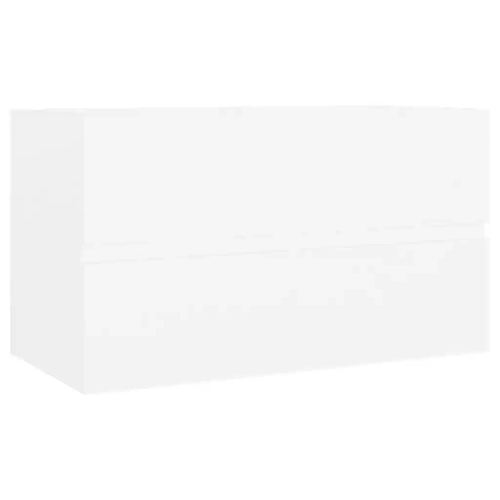 Mobile Lavabo | Armadio Lavabo Bianco 80x38,5x45 cm in Legno Multistrato