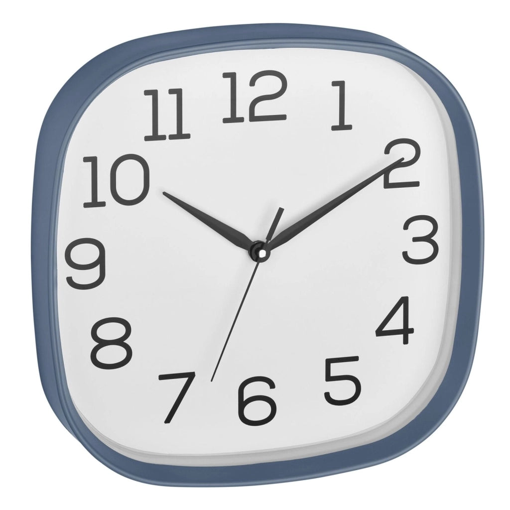 TFA-Dostmann 60.3053.06 wall/table clock Parete Quartz clock Quadrato Blu, Bianco