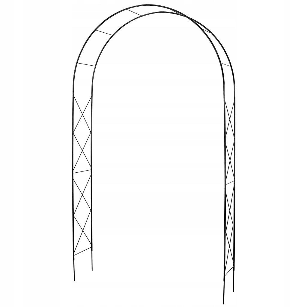Arco da giardino in metallo KADAX per rose, rampicanti, fiori, supporto per fiori 255 cm