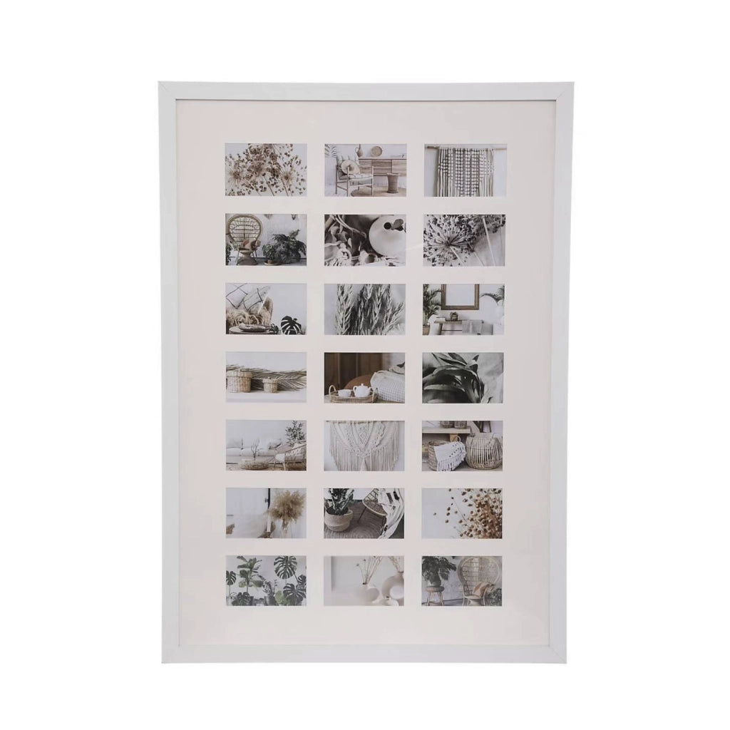 Cornice ‚ÄúP√™le-m√™le‚Äù Multiview in Legno Bianco ‚Äì 21 Foto ‚Äì 70,2 x 100,2 cm