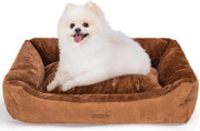 Letto per cani ortopedico - Piuma lavabile e confortevole per cani - 75 x 50 x 20 cm, Moka