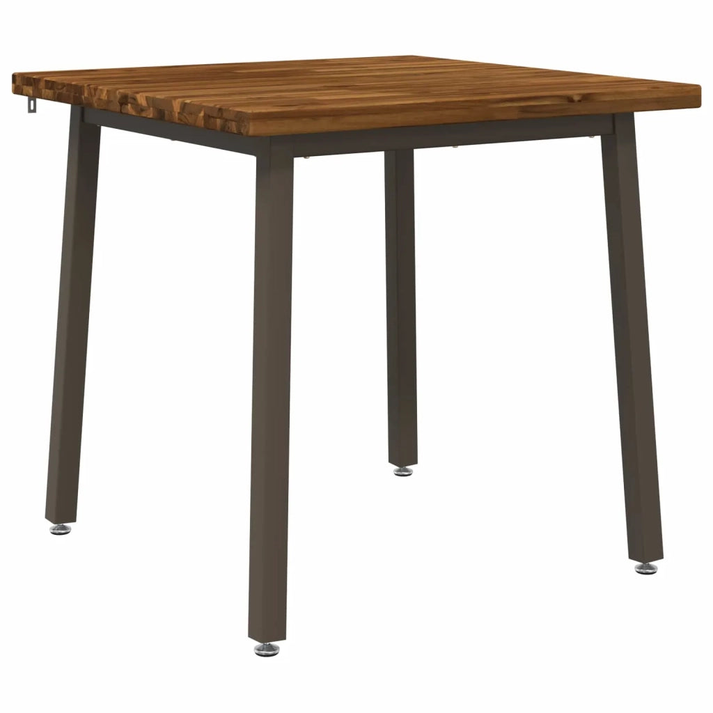 60 x 55 x 75 cm Legno di Acacia Massello Naturale e Caffè 937568