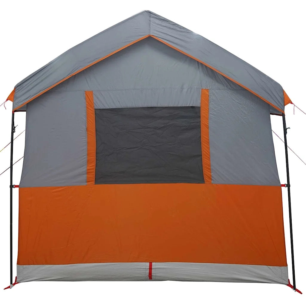 Tenda familiare per 4 persone-Tenda da campeggio con tetto Grigio e arancione