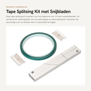 Kit di riparazione per nastro - Set di riparazione per nastro - Lame di taglio - Lunghezza regolabile - Piastra di connessione completa - Adatto per nastro 1/4 10 pollici - Set di riparazioni per nastro