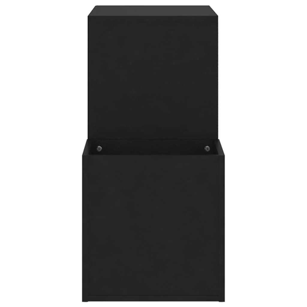 Scarpiera mobiletto portascarpe mobile per ingresso corridoio soggiorno legno ingegnerizzato nero 02_0021755