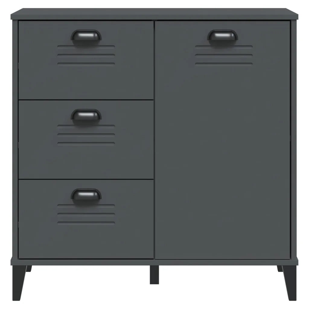Credenza | Madia | Buffet da pranzo | Armadio da pranzo VIKEN Antracite 80x40x80 cm in Legno Multistrato