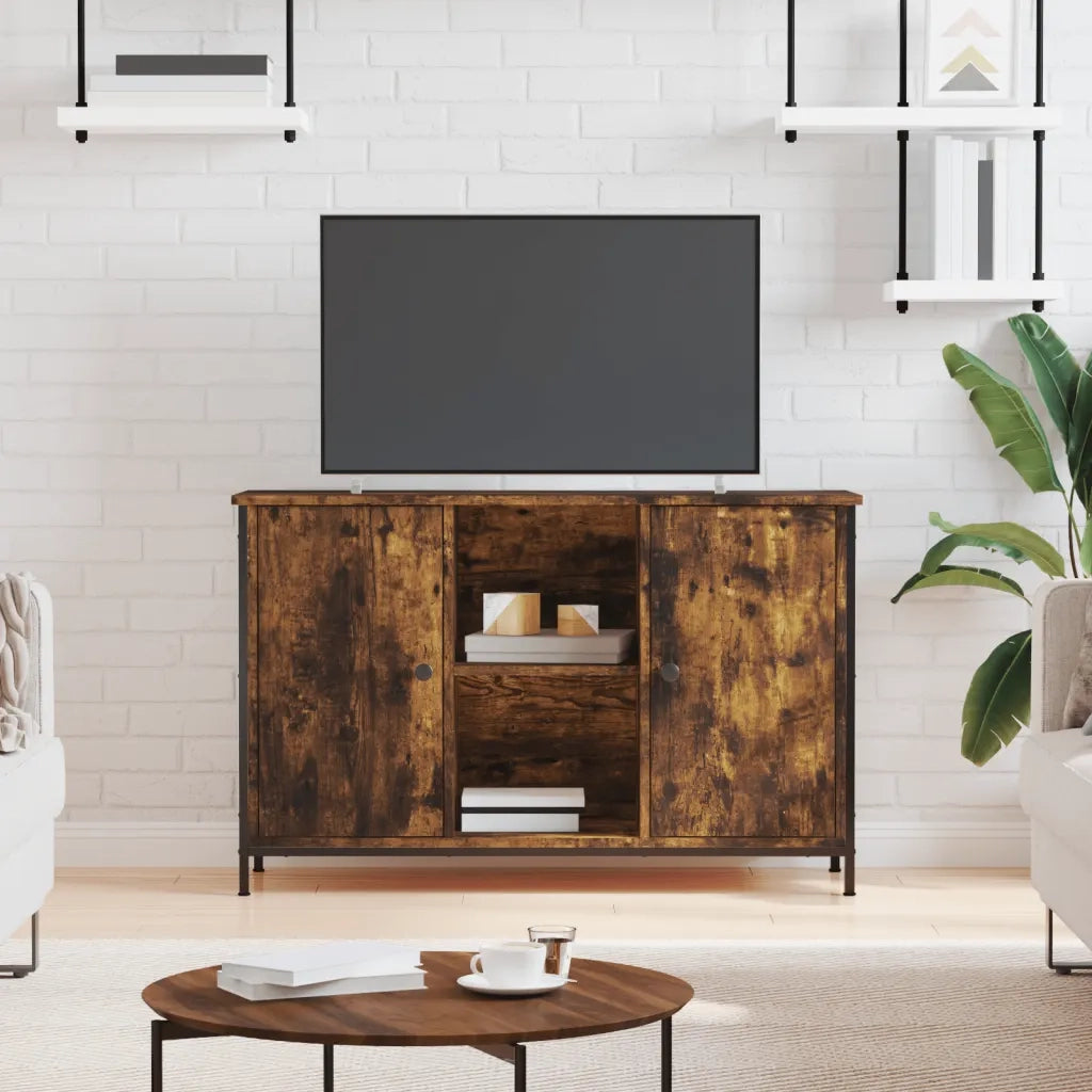 Mobile TV | Armadietto TV | Mobile Porta TV Rovere Fumo 100x35x65 cm in Legno Multistrato