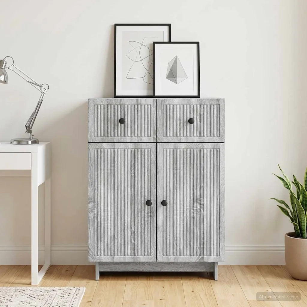 Credenza Grigio Sonoma 66 x 34,5 x 90 cm Legno ingegnerizzato 893951