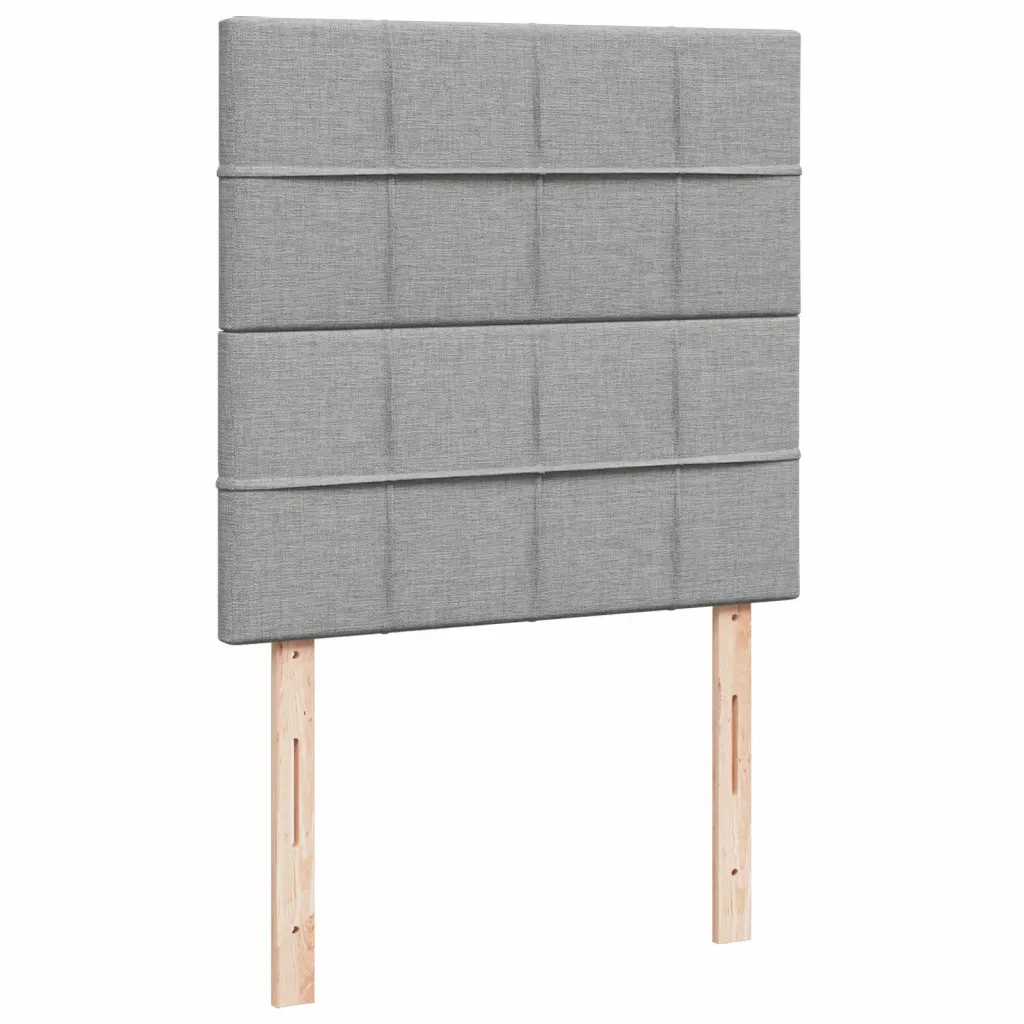 Giroletto a Molle con Materasso Grigio Chiaro 90x190 cm Tessuto