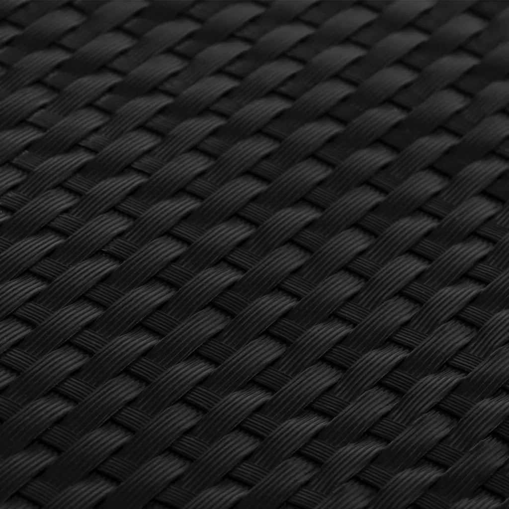 Paravento da Balcone Nero 300x90 cm in Polyrattan