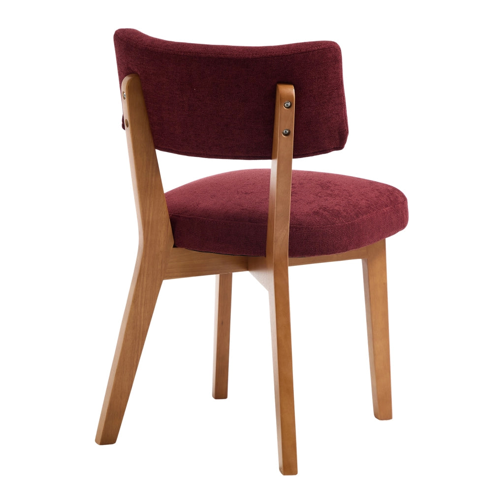 Sedie da Pranzo Set 2 Pezzi ¨C Xylo ¨C Tessuto Imbottite Gambe Legno Massello