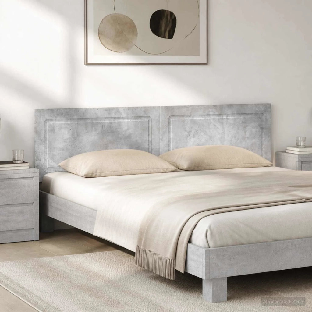 Testiera da Muro UTRECHT Grigio Cemento Legno ingegnerizzato 897808