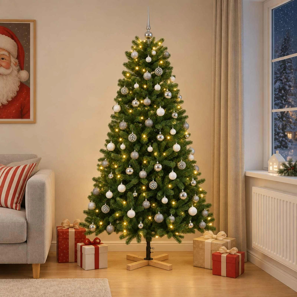 Albero di Natale artificiale con palline 240 cm 300 LED 3461404