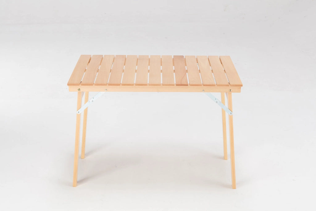 Tavolo Pieghevole Salvaspazio da Giardino 80x120x72 cm Garden in Legno Verniciato Naturale