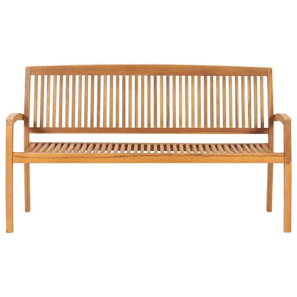 Panchina da Giardino Impilabile con Cuscino 159cm Teak Massello cod mxl 45625