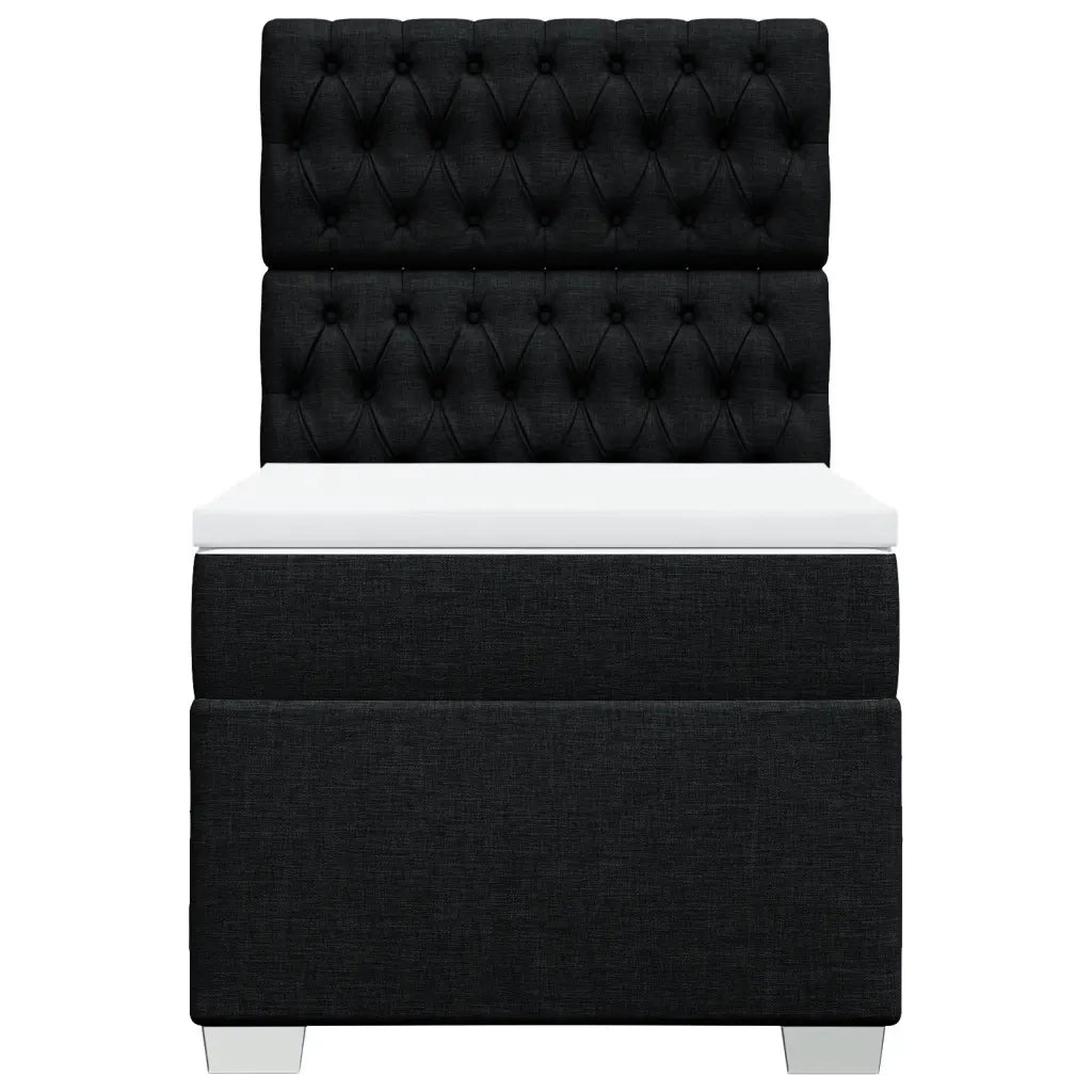 Giroletto a Molle con Materasso Nero 90x190 cm in Tessuto 3290352