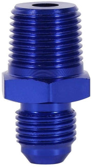 Adattatore Fitting da 3/8" a AN6 in Alluminio, Flare Maschio, Blu, Universale per Carburante e Olio, Formato Compatto