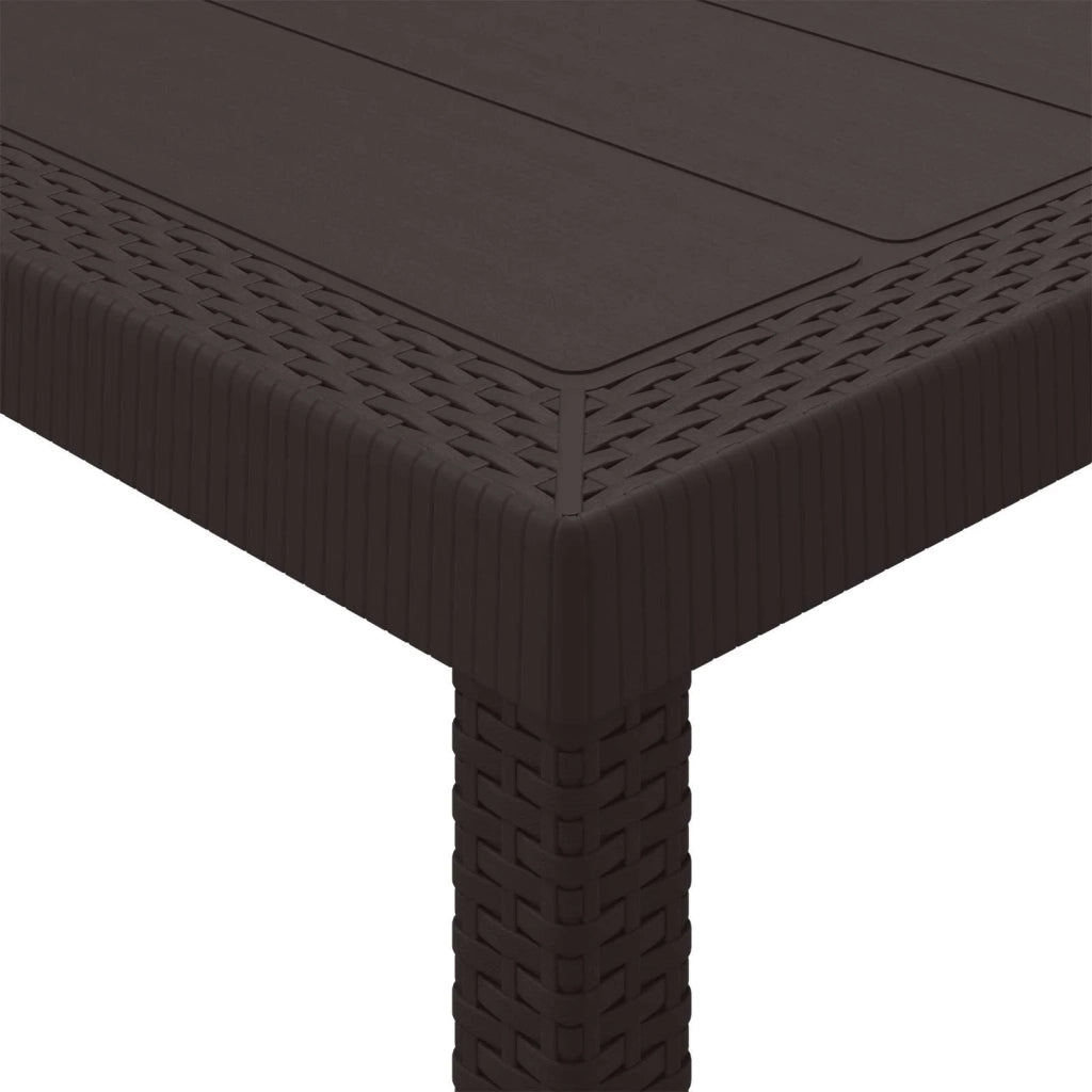Set da Pranzo per Giardino 9 pcs Marrone Polipropilene 3378737