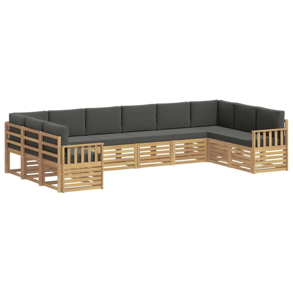 Set di divani da esterno 7 pcs Bianco e Antracite