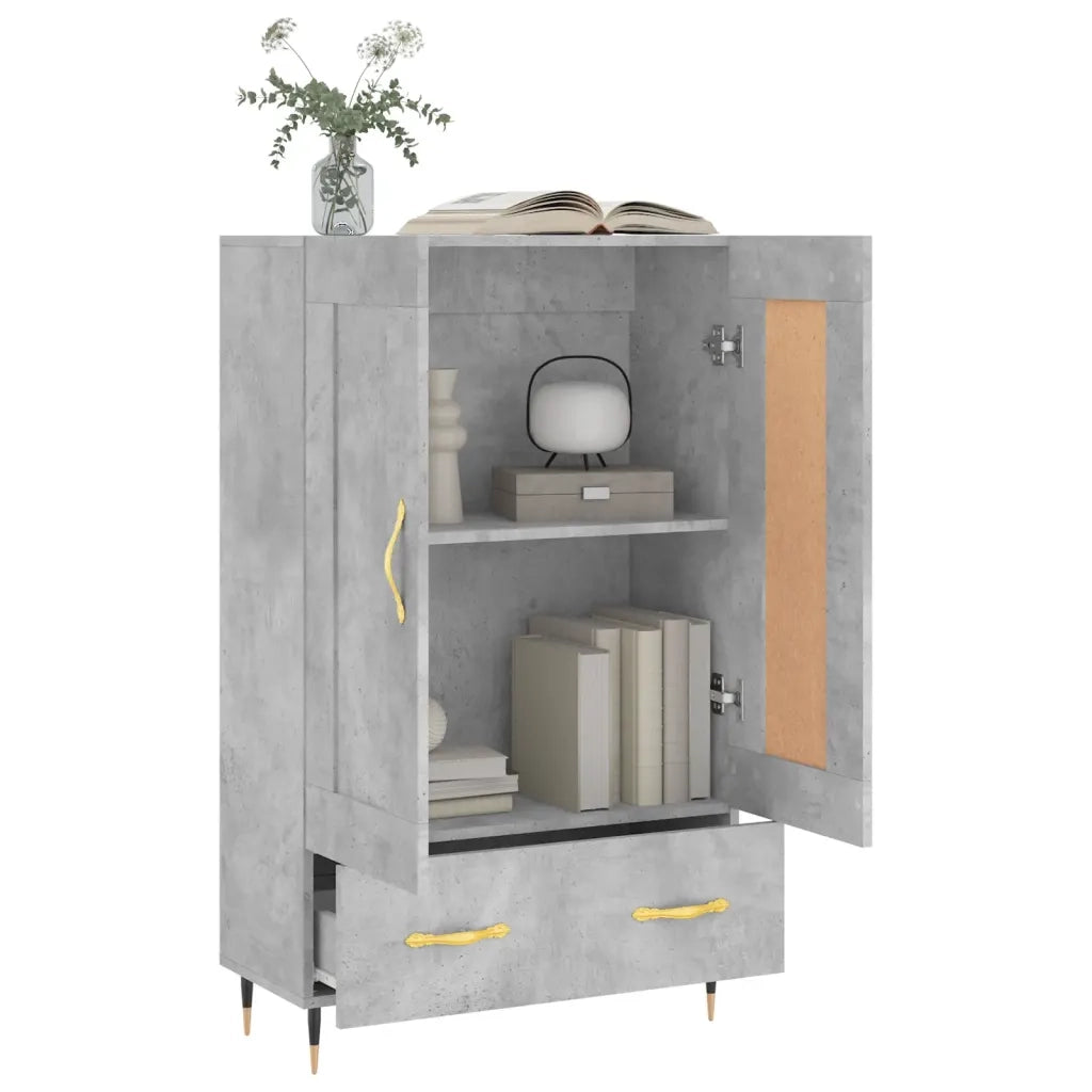 Credenza Grigio Cemento 69,5x31x115 cm in Legno Multistrato 830304