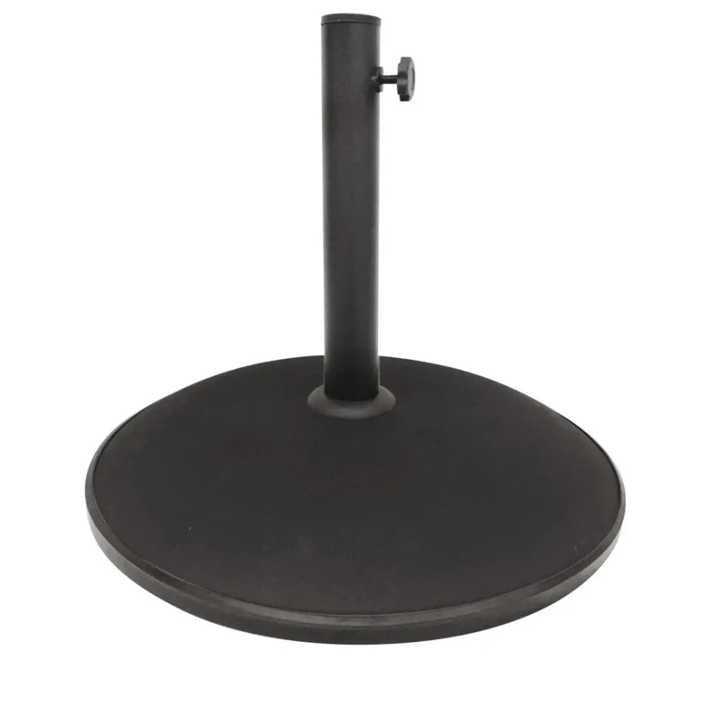 Base per ombrellone in cemento nero 15 kg - Dimensioni 42x35 cm, diametro interno 30/35/38 mm