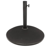 Base per ombrellone in cemento nero 15 kg - Dimensioni 42x35 cm, diametro interno 30/35/38 mm