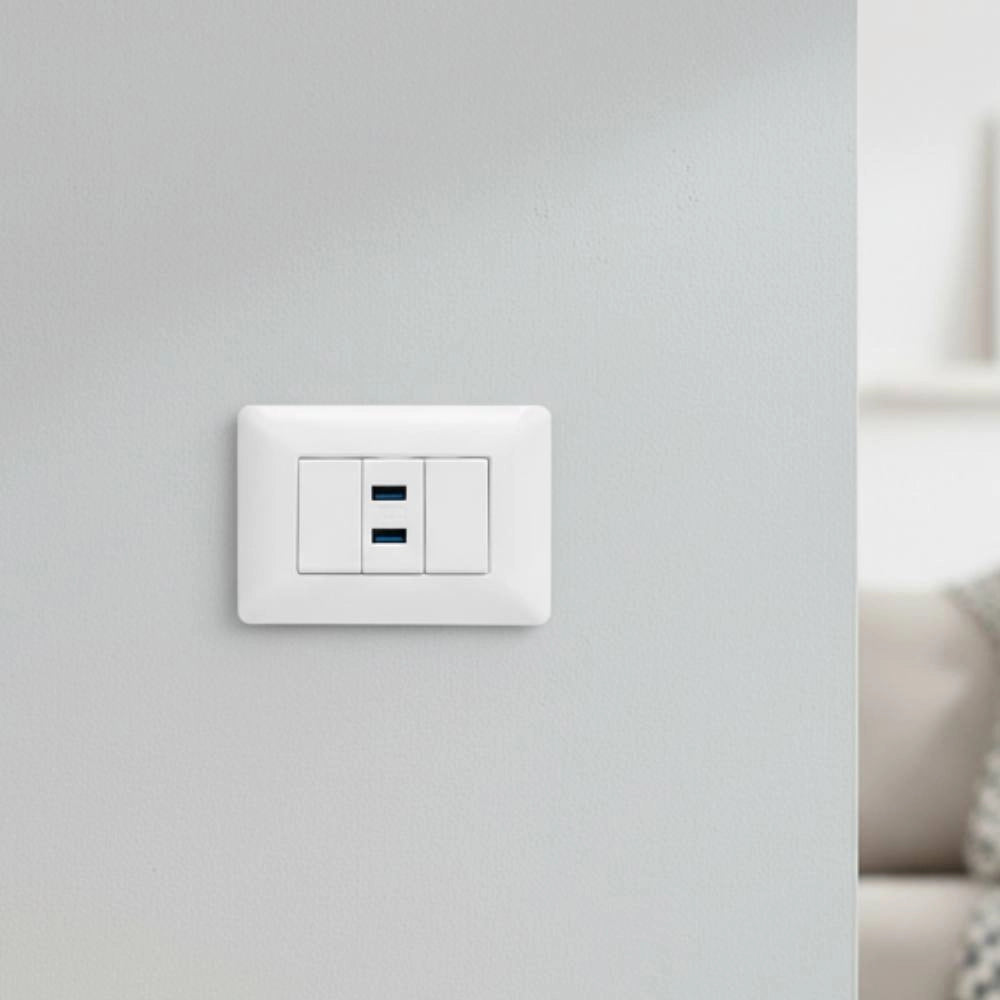 Doppia presa usb da incasso ricarica rapida e ordinata *** numero pezzi 2, confezione 1