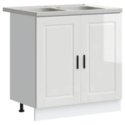 Mobiletto per Lavabo | Armadio Lavabo Porto 2 pz Bianco Legno multistrato