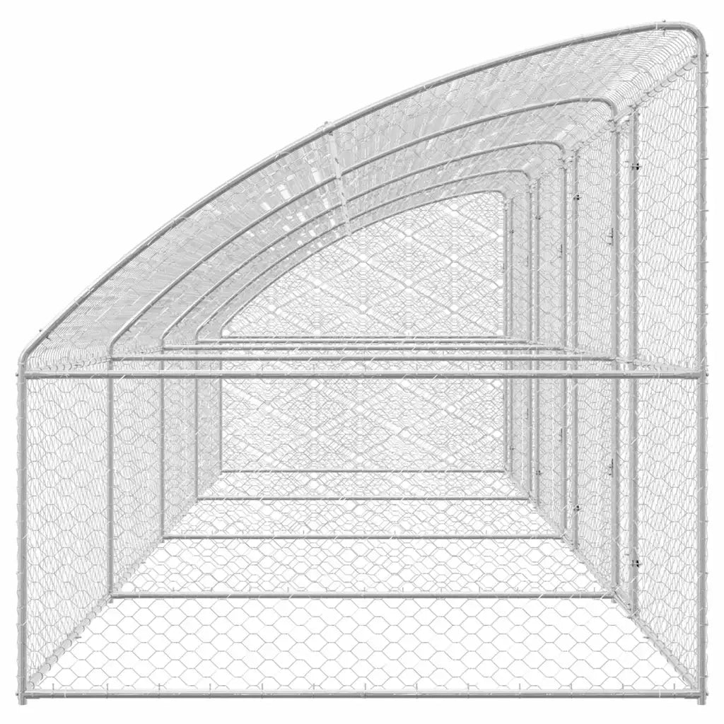 Cuccia per cani 4 pcs Argento 8 x 2 x 2 m Acciaio zincato 3368335