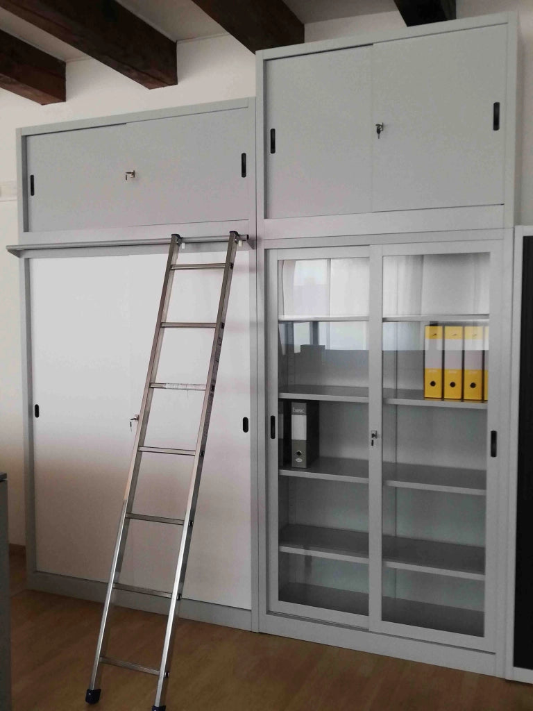 Armadio archiviazione documenti con ante scorrevoli in melaminico cm. 120x45x155h