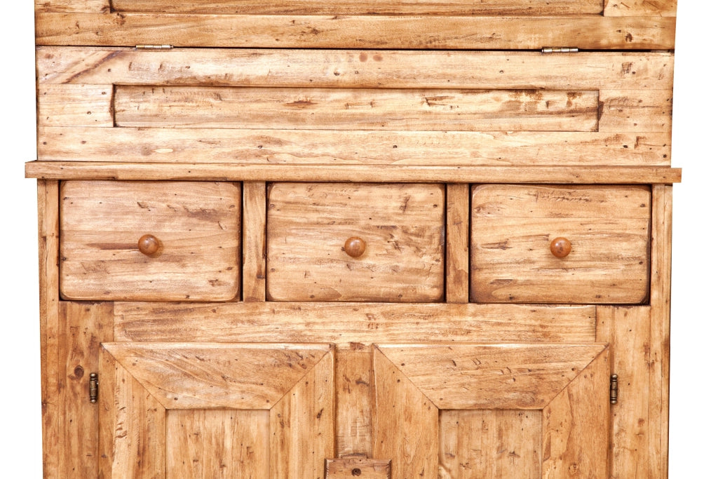 Biscottini Madia in legno massello di tiglio finitura naturale L81xPR45xH92 cm. Made in Italy