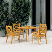 Set Mobili da Pranzo per Giardino 5 pz Legno Massello di Acacia 3058001