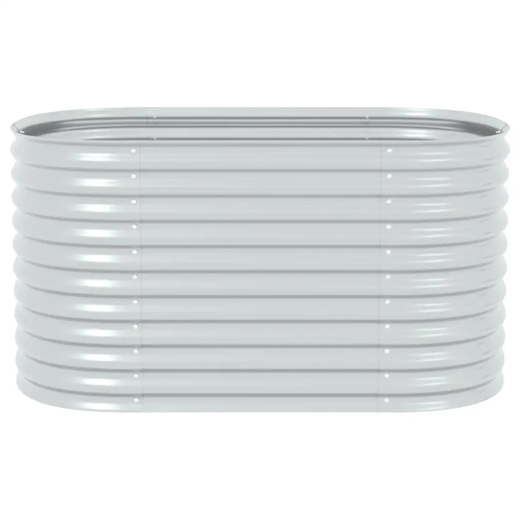 Letto Rialzato Giardino 160x80x81 cm in Acciaio Zincato Argento 45514