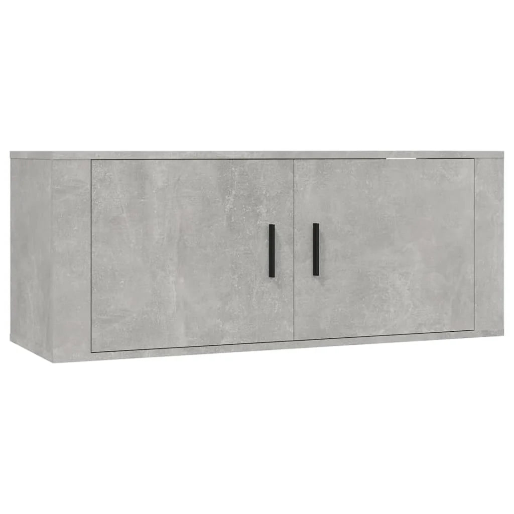 Set di mobili da 2 pezzi comprensivo di armadio credenza mobile TV televisore per soggiorno camera da letto salotto legno ingegnerizzato grigio 02_0024382
